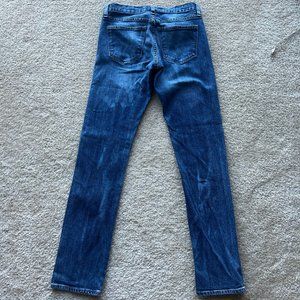 Madewell Rivet and Thread Stretch Selvedge Slim Distressed Jeans - Size 24